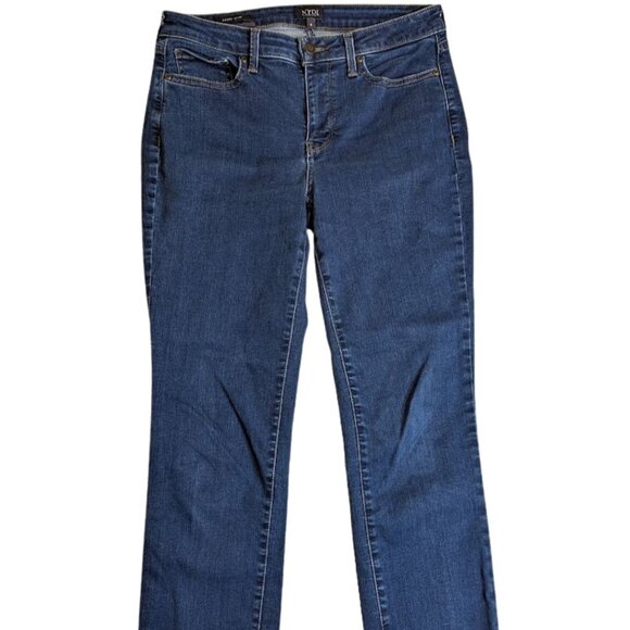 NYDJ Not Your Daughters Jeans Sheri Slim Lift X Tuck 5-Pocket Cooper Blue Size 8 - Picture 1 of 5